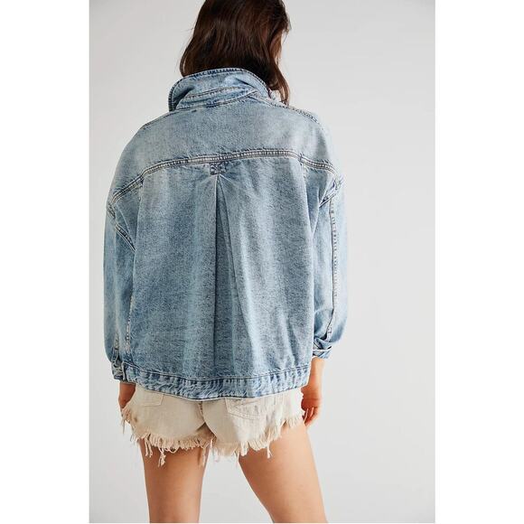 Free People Opal Swing Denim Jacket - L - Picture 4 of 6